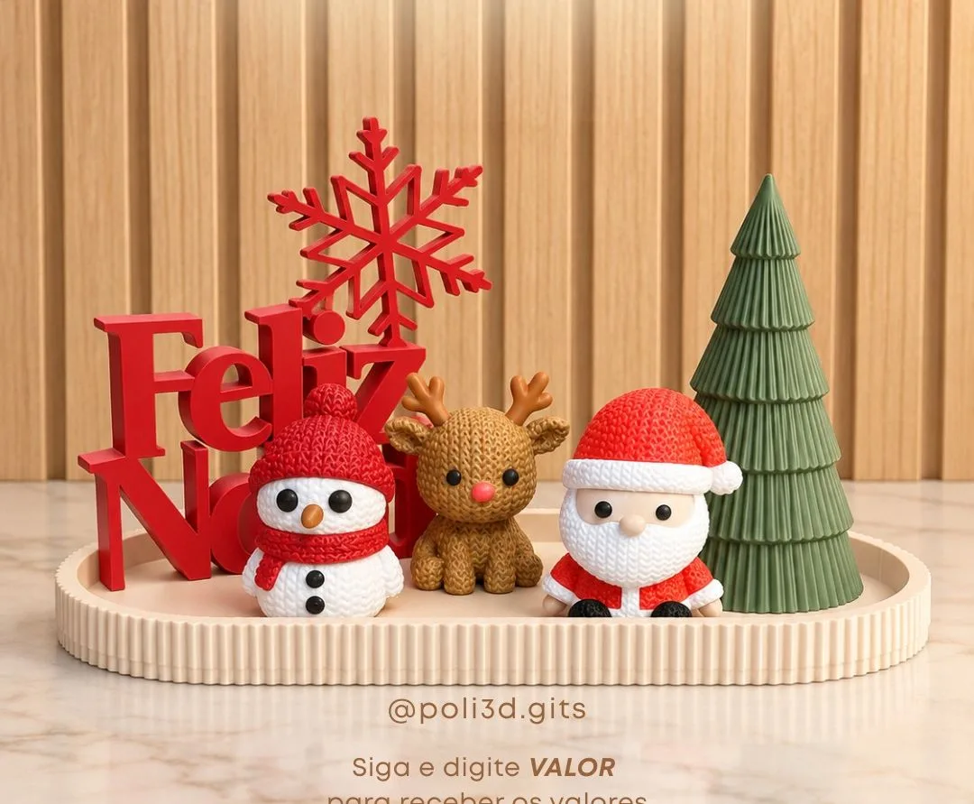 Letreiro Feliz Natal com Turminha